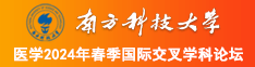 粉嫩肏逼爽视频南方科技大学医学2024年春季国际交叉学科论坛